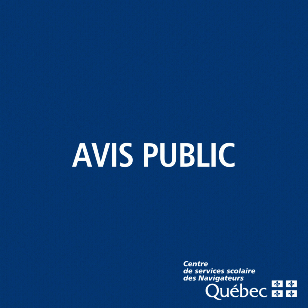 Avis public relatif à l'admission et à l'inscription des élèves pour l