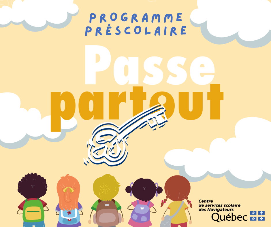 Il n'est pas trop tard pour inscrire votre enfant de 4 ans au programme préscolaire Passe-Partout!