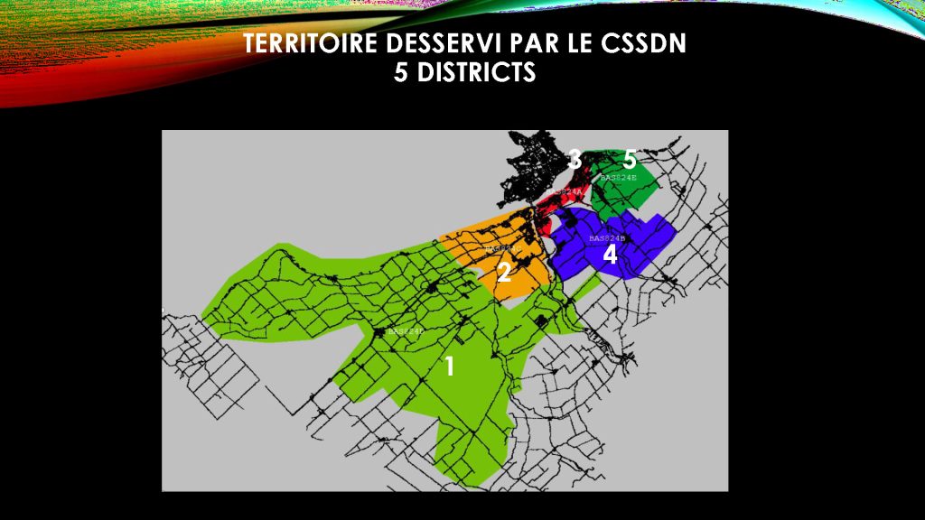 Présentation de tous les districts du CSSDN